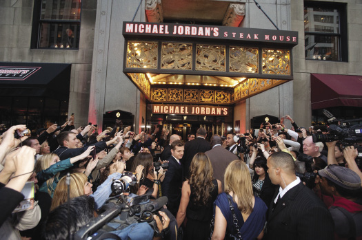 Opening night at Michael Jordan’s Steak House